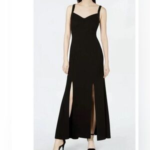 CALVIN KLEIN • NWT Women’s Black Gown Sweetheart Neckline Beaded Straps Size- 2